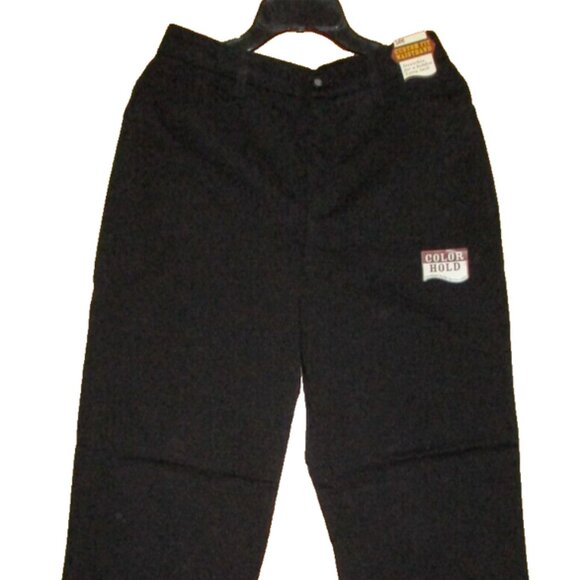 Lee NWT Black Pants Classic Fit Custom Waistband Plain Front stretch Cotton 8 M - Picture 1 of 6